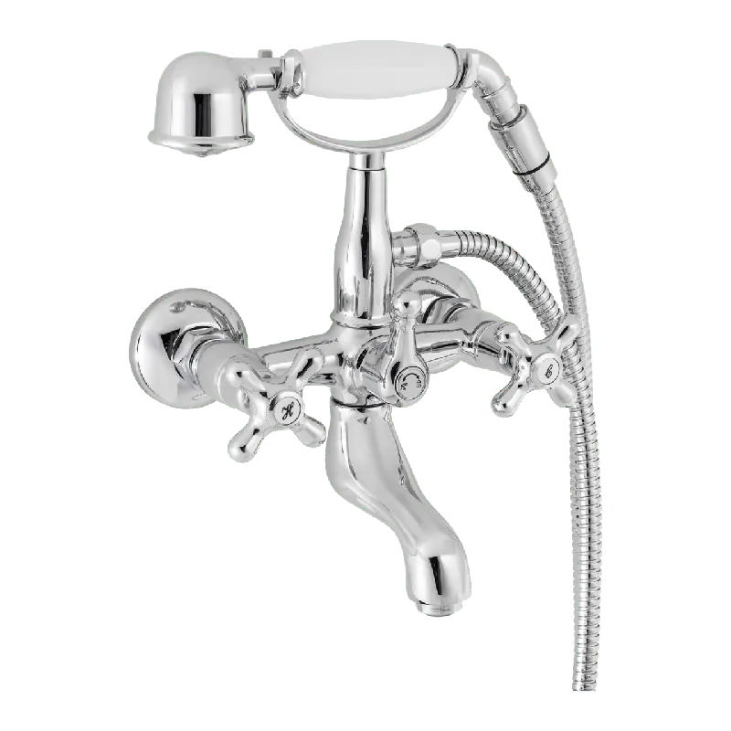 Blaufoss Star robinet de bain avec douchette chrome brillant