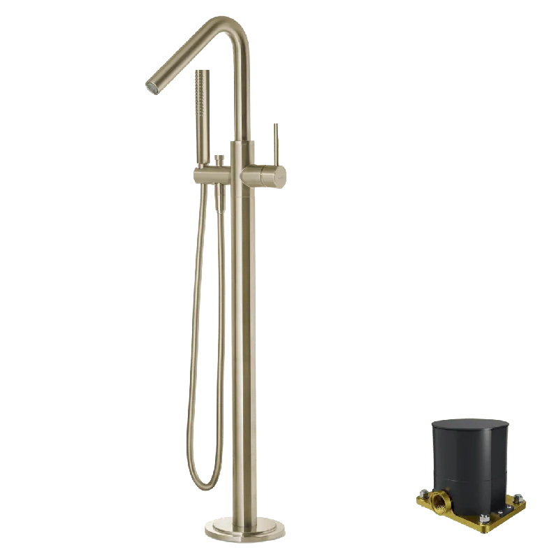 Blaufoss Round Move robinet de bain mitigeur îlot (montage sol) Brushed Champagne Gold