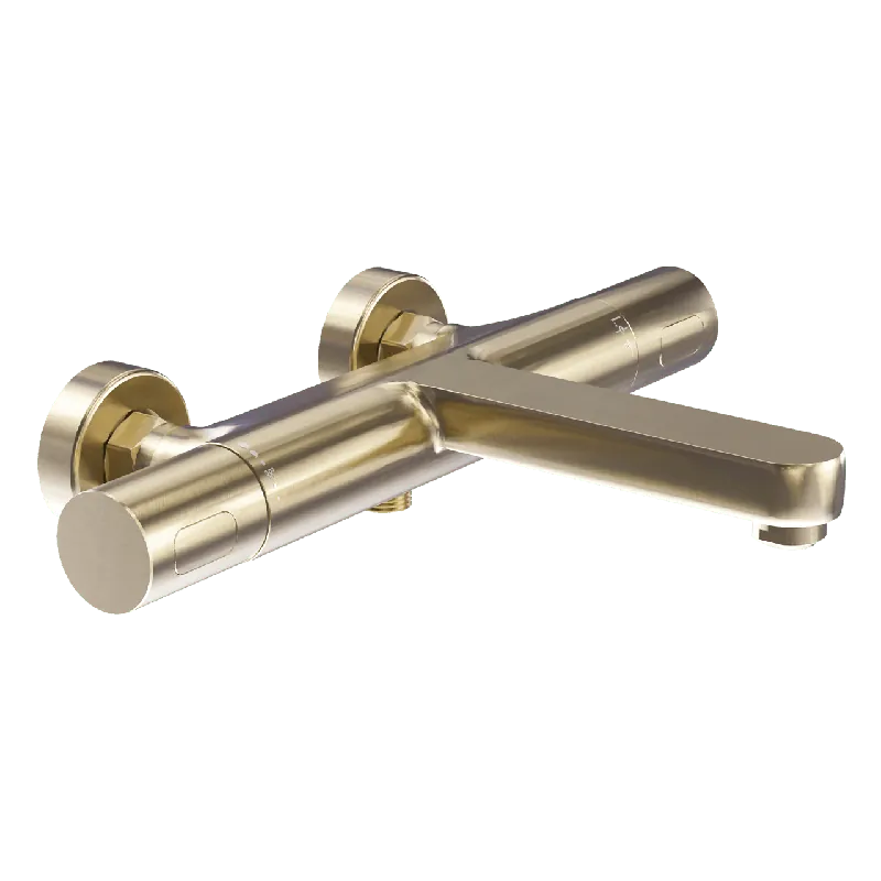 Blaufoss Apollo robinet de bain robinet thermostatique montage mural extérieur Brushed Champagne Gold