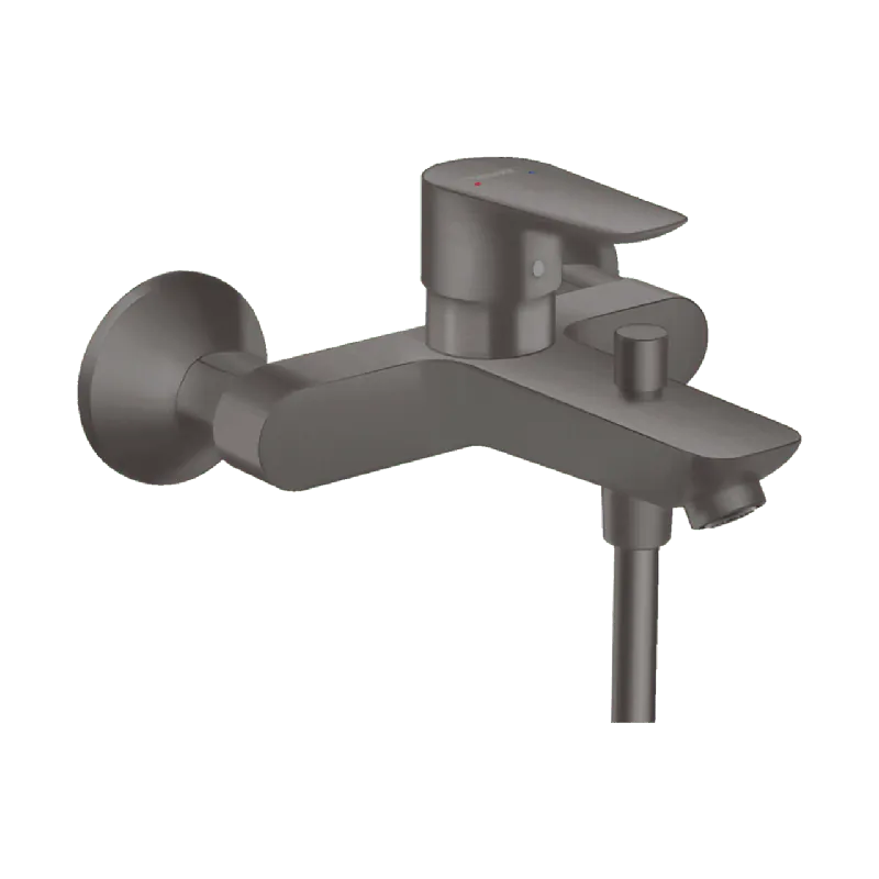 Hansgrohe Talis E Robinet de baignoire mural mitigeur Brushed Black Chrome
