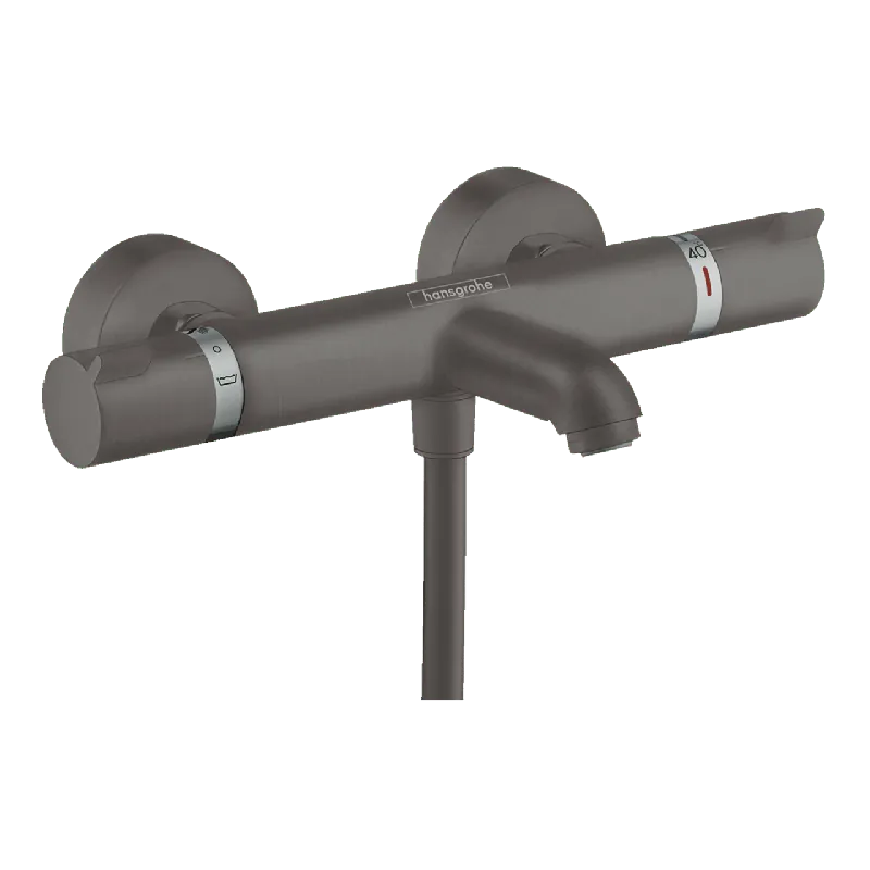 Hansgrohe Ecostat Comfort Robinet de baignoire mural thermostatique Brushed Black Chrome