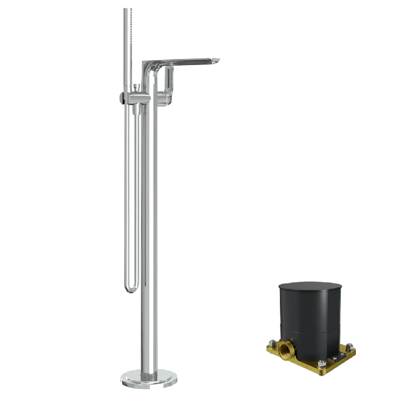 Blaufoss Expo robinet de bain îlot avec douchette chrome brillant