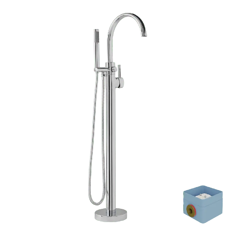 Blaufoss Elipsos robinet de bain îlot avec douchette chrome brillant