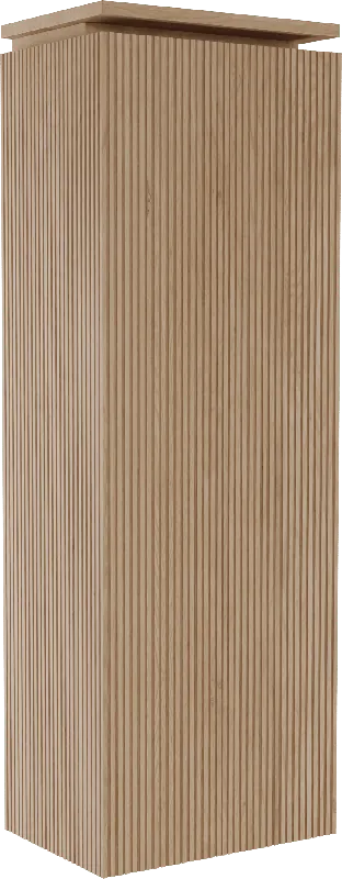 Balmani Eclips Ribs colonne salle de bains suspendue droite chêne naturel 44 x 32 x 130 cm Nervure sym. vert.
