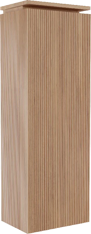 Balmani Eclips Ribs colonne salle de bains suspendue droite Teck 44 x 32 x 130 cm Nervure sym. vert.