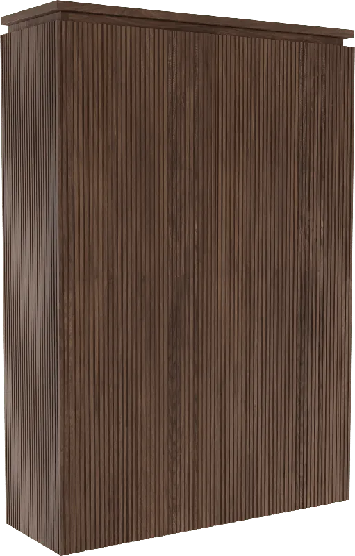 Balmani Eclips Ribs colonne salle de bains suspendue Noyer américain 90 x 32 x 130 cm Nervure sym. vert.