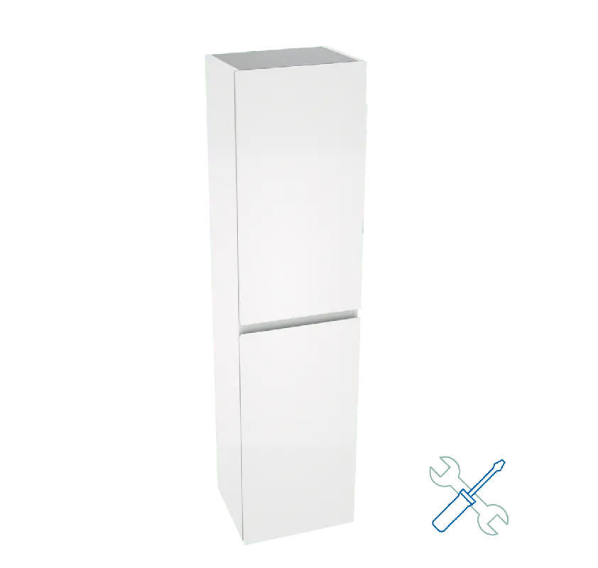 Linie Lado colonne salle de bains à assembler suspendue blanc mat 35 x 30 x 140 cm