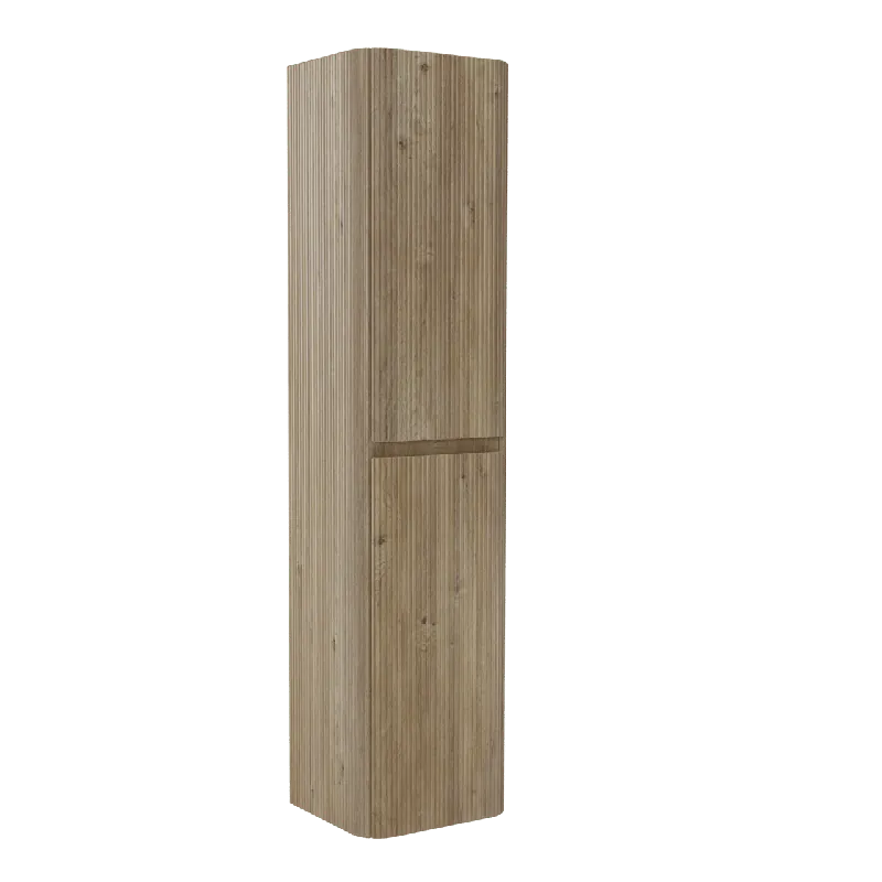 Storke Soft colonne salle de bains suspendu chêne brut 40 x 35 x 170 cm Nervure sym. vert.