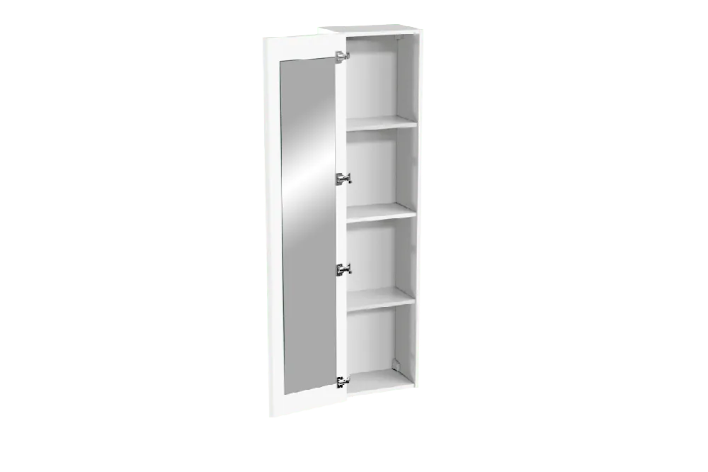 Storke Edge colonne salle de bains suspenduee avec miroir blanc mat 40 x 30 x 170 cm