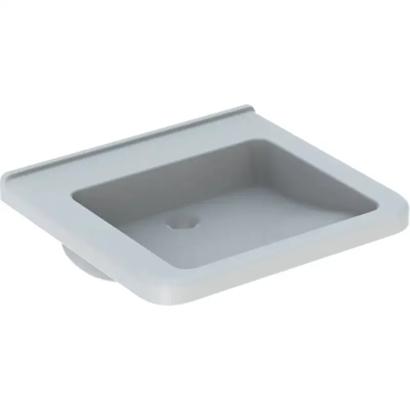 Geberit Renova Nr. 1 Comfort, lavabo encastré, 600x550 mm, sans percement pour robinetterie, sans trop-plein, blanc