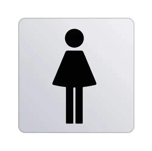 KEUCO PLAN Plaque de porte Symbole Femmes, à coller, chromé