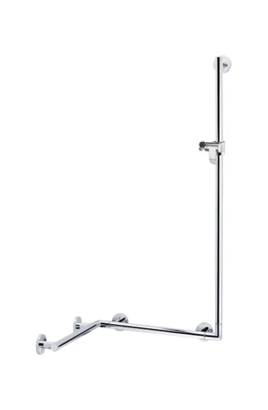 KEUCO PLAN Care main courante de douche avec barre de douche, largeur 597mm, profondeur 680mm, hauteur 1265mm