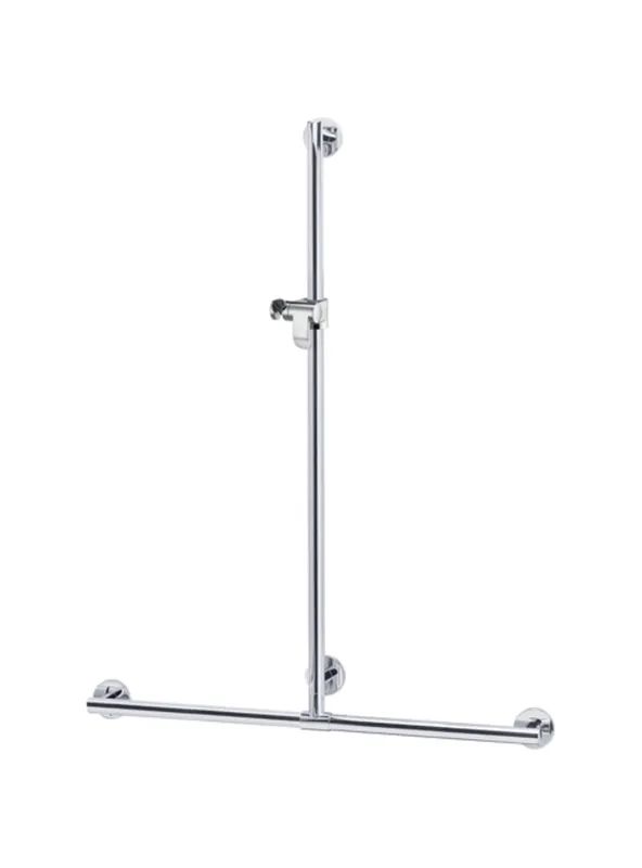 KEUCO PLAN Care barre d‘appui avec barre de douche, largeur 682mm, hauteur 1263mm