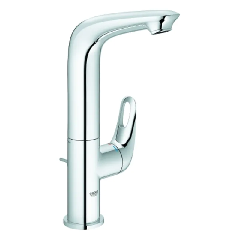Grohe Eurostyle Mitigeur monocommandé pour lavabo, L-Size, saillie 127mm, vidage à tirette, orientable, manette ouverte