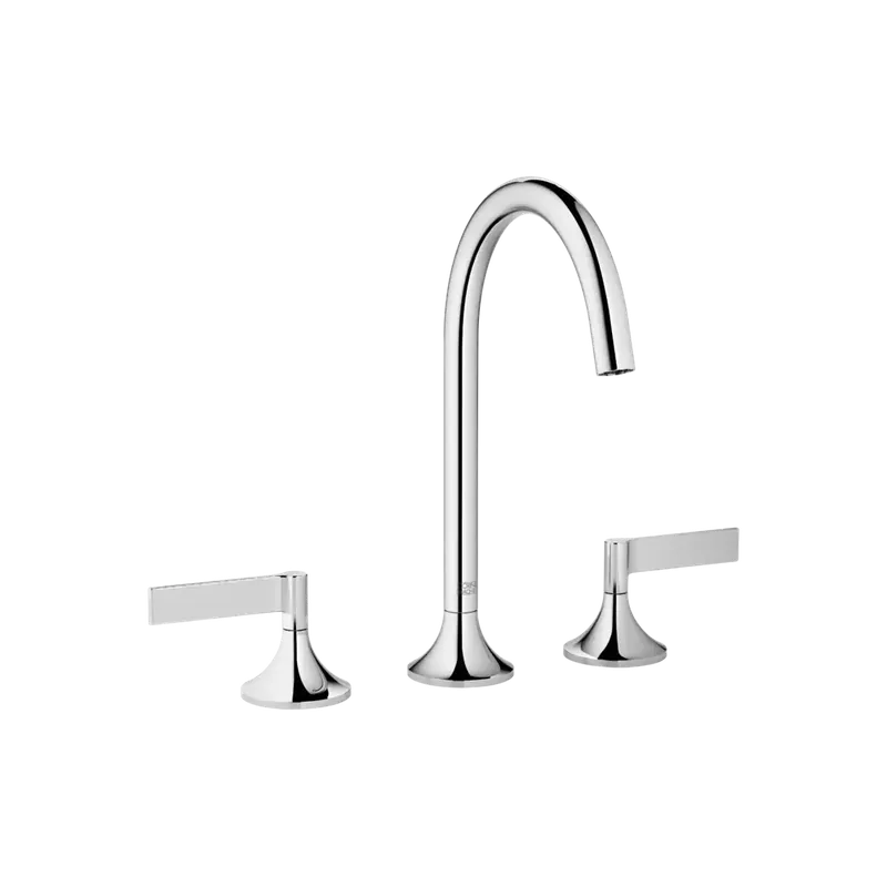 Dornbracht VAIA Mélangeur de lavabo à trois trous avec vidage, poignée à levier, saillie 168mm
