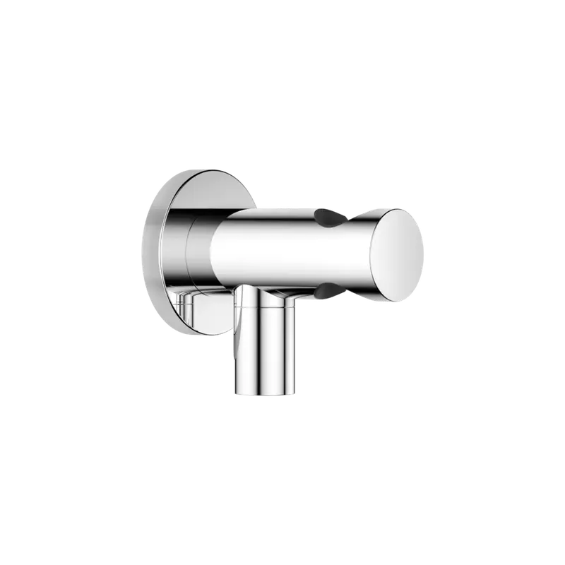 Coude de raccordement mural Dornbracht avec support de douche intégré, rosace ronde 60mm