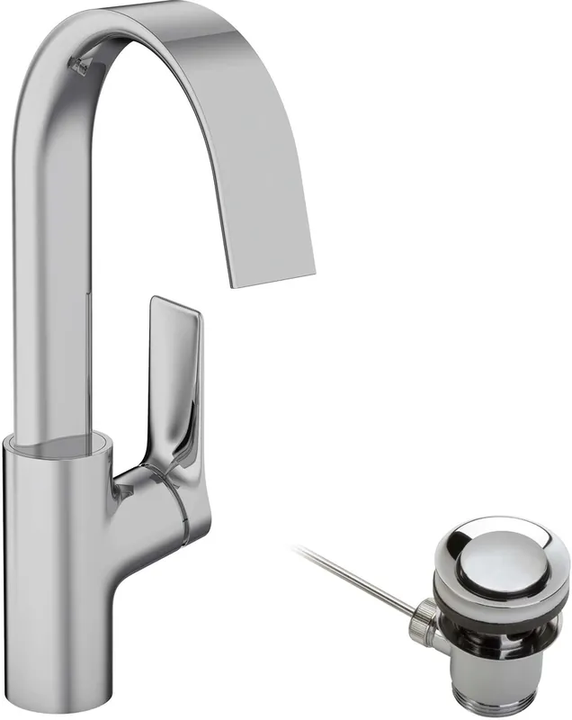 hansgrohe Vivenis robinetterie de lavabo 210, avec bec pivotant et vidage à tirette, portée 139mm