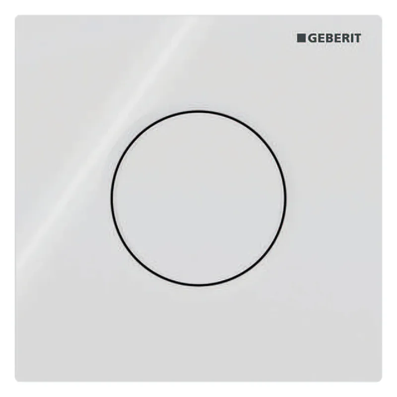 Commande Geberit pour urinoir avec déclenchement pneumatique du rinçage, plaques de déclenchement type 01