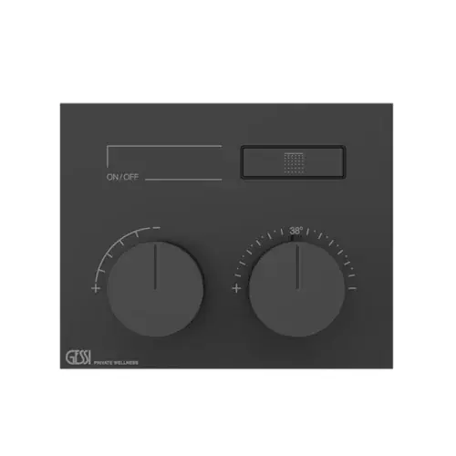 Gessi HI-FI, set prêt à monter Thermostat encastré avec commande par bouton-poussoir avec 1 sortie