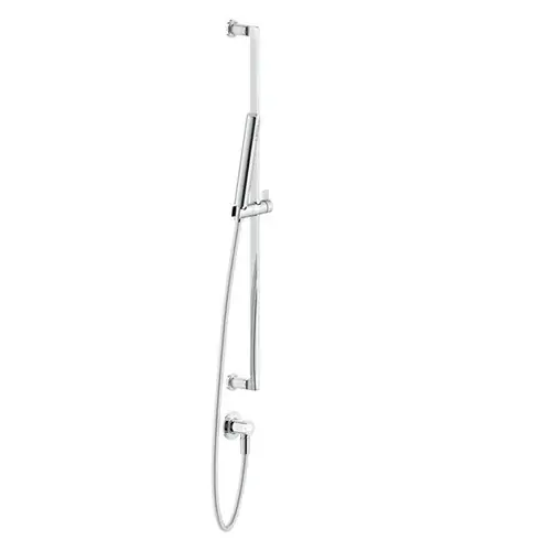 Gessi Inciso ensemble de barres de douche 800 mm, avec raccord mural coudé 1/2, douche anticalcaire et flexible 1500 mm Support de douche non orientable