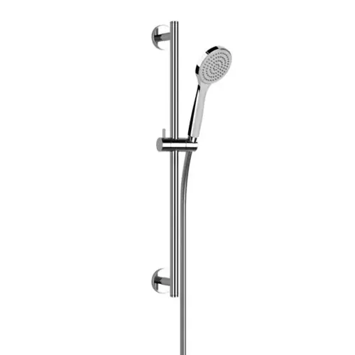 Gessi Emporio ensemble barre de douche 600 mm, rosace ronde, avec douchette anticalcaire à 1 jet et flexible de douche 1,50 m