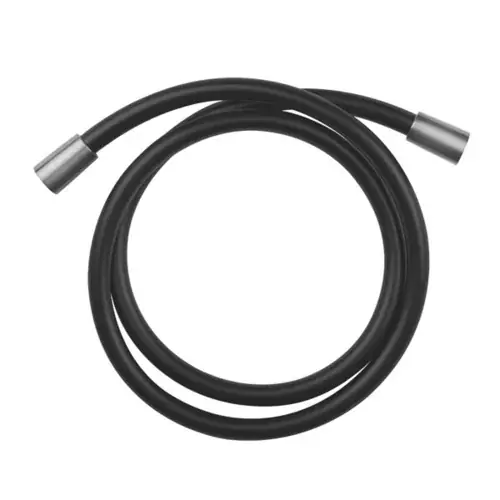 Gessi tuyau de douche Darkflex 1500 mm avec écrou conique 1/2 tuyau toujours noir, pièces de connexion en métal dans la surface de votre choix, 735