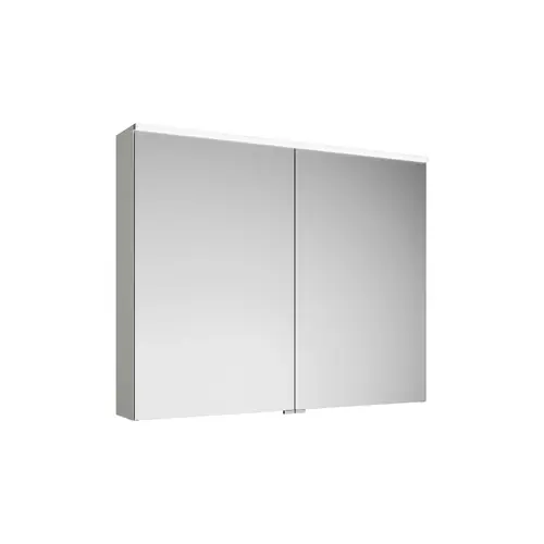 Armoires de toilette burgbad Eqio avec éclairage LED à poser, 2 portes, 1000x800x170mm