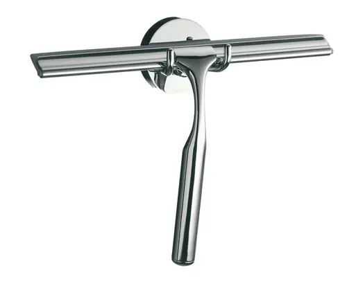 emco system2 raclette de douche, avec support, y compris lèvre en caoutchouc de rechange, gris