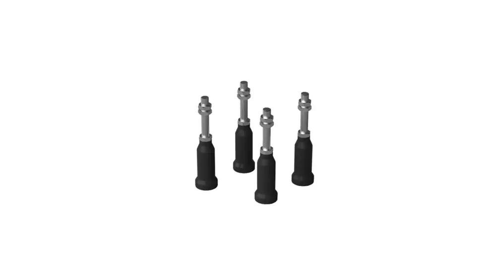 Bette pieds de baignoire, réglables en hauteur, Set de 4 pièces