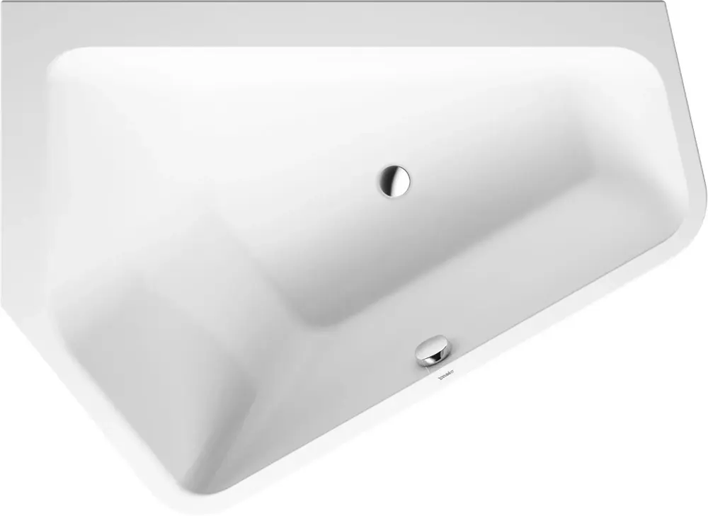 Baignoires Duravit Paiova 5-angle, angle à gauche, avec revêtement acrylique sans soudure et bâti-support, 1770x1300mm, blanc