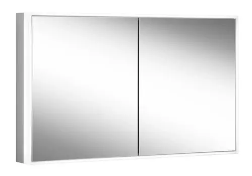 Schneider GLOW classic HCL Armoire de toilette, 2 portes 65/65cm, 1325x158x731mm, éclairage circulaire, variateur d‘intensité en continu