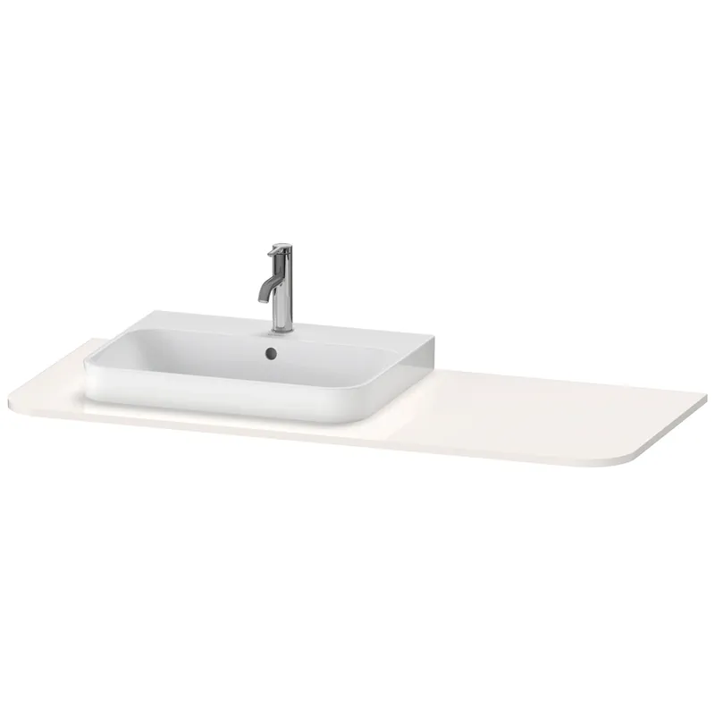 Console Duravit Happy D.2 Plus, 1300x550 mm, 1 découpe à gauche, pour meuble sous-lavabo HP4942, HP4962, HP4972