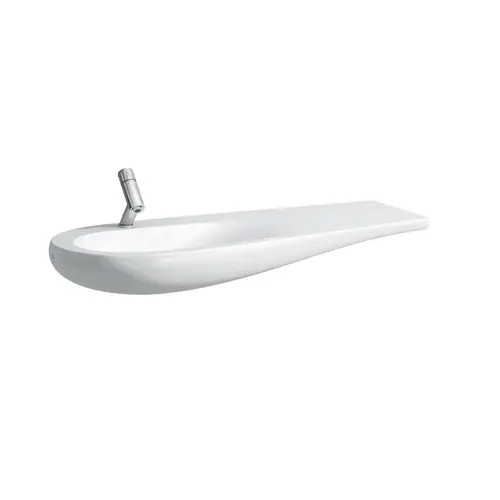 LAUFEN Alessi one Lavabo, encastré, sans trou pour robinet, sans trop-plein, tablette droite, 1200x500