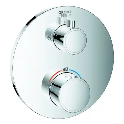 Mitigeur de douche thermostatique Grohe Grohtherm pour Rapido SmartBox, avec commutateur 2 voies intégré, 2 consommateurs, chromé