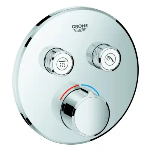 Mitigeur encastré Grohe SmartControl, deux vannes d‘arrêt, rosette ronde