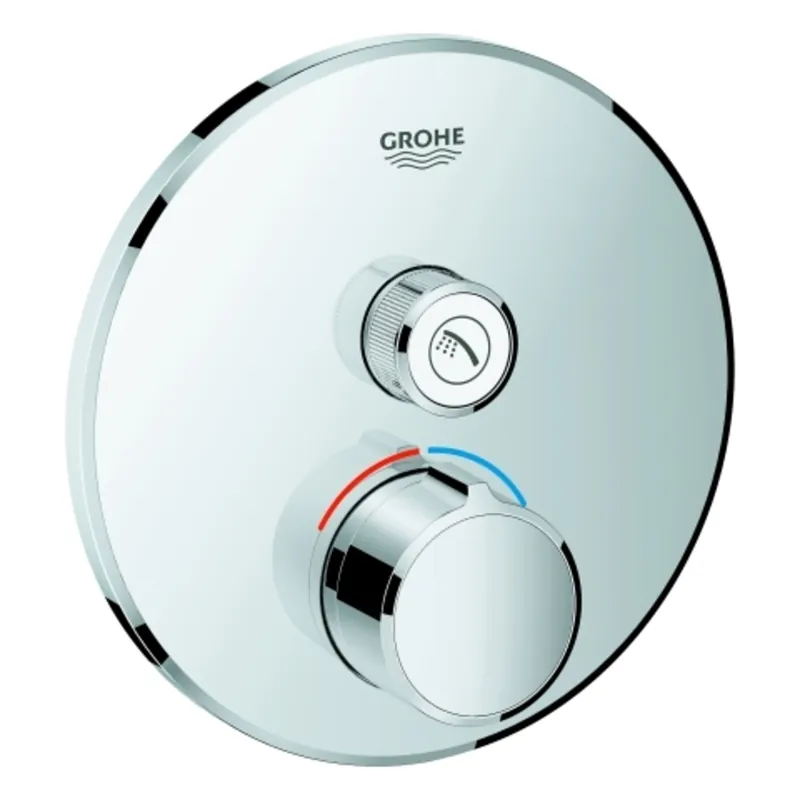 Mitigeur encastré Grohe SmartControl, une vanne d‘arrêt, rosette ronde