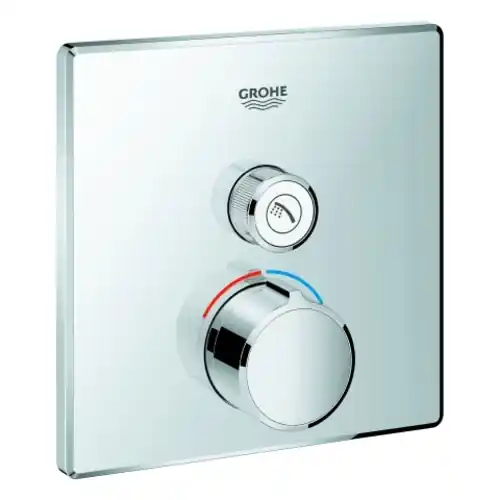 Mitigeur encastré Grohe SmartControl, un robinet d‘arrêt, rosette carrée