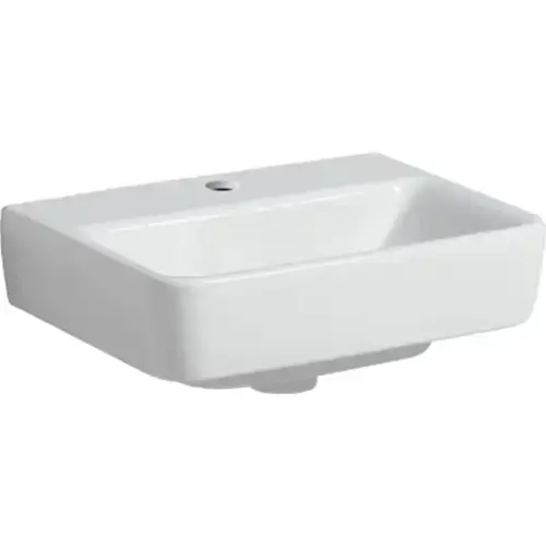 Geberit Renova Plan, lave-mains, 45x34 cm, 1 trou pour robinet, sans trop-plein, 501625