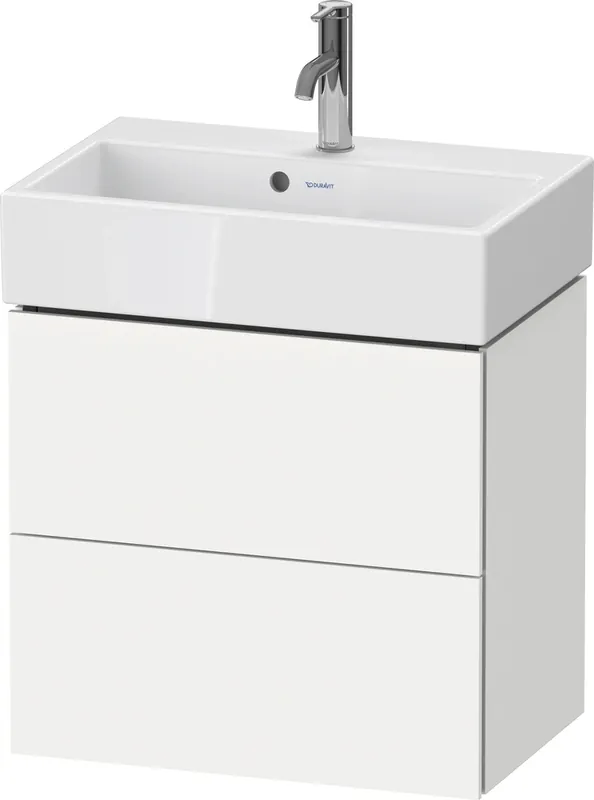 Duravit L-Cube bâti-support lavabo suspendu, Compact, 2 tiroirs, 584x544x391mm