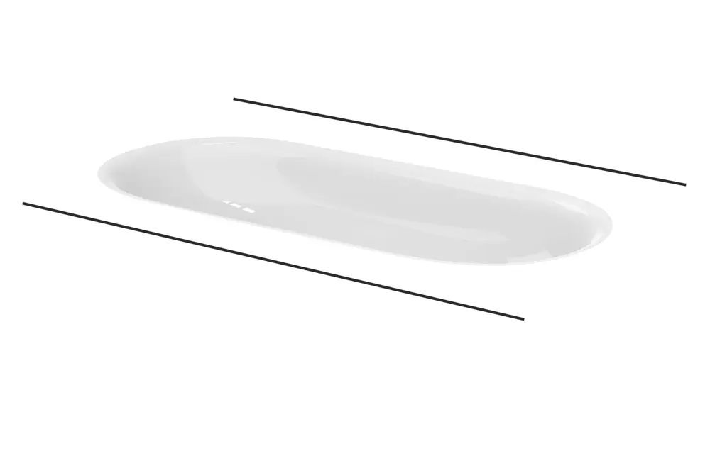 BetteComodo lavabo à encastrer, sans trou pour robinet, sans trop-plein, 774x380x120mm