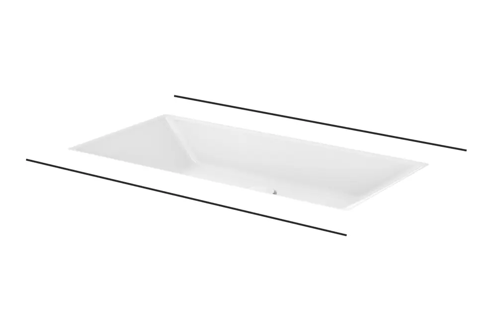 BetteLoft lavabo à encastrer, rectangulaire, sans trou pour robinetterie, sans trop-plein, 740x386x100mm