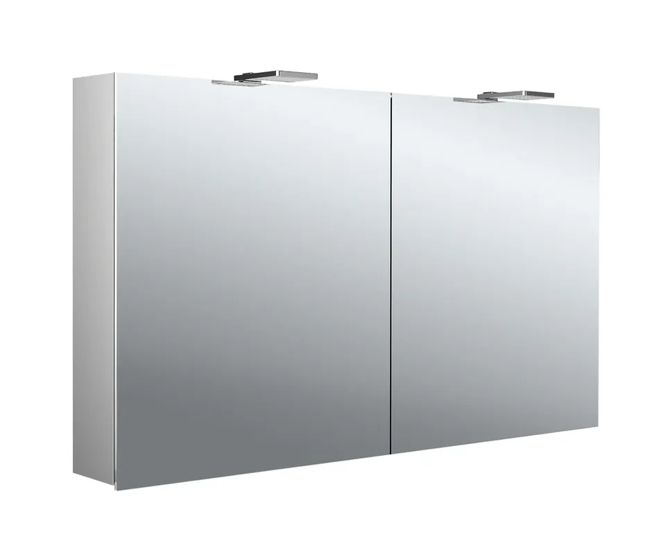 emco puree 2 Style Armoire de toilette avec éclairage LED avec spots à poser, 2 portes, 1200x711x153mm