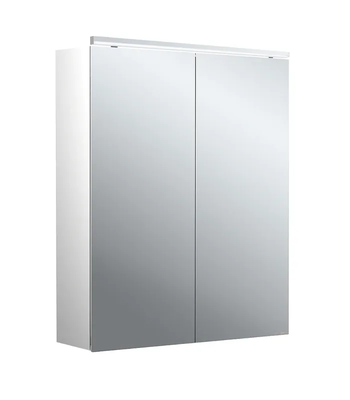 emco puree 2 Classic Armoire de toilette avec éclairage LED avec éclairage à poser, 2 portes, 600x711x153mm