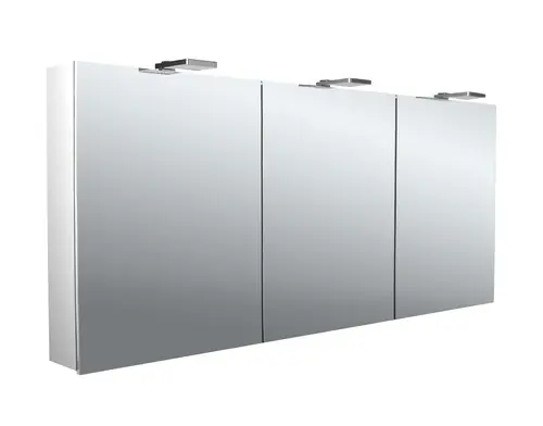 emco puree 2 Style Armoire de toilette avec éclairage LED avec spots à poser, 3 portes, 1600x711x153mm
