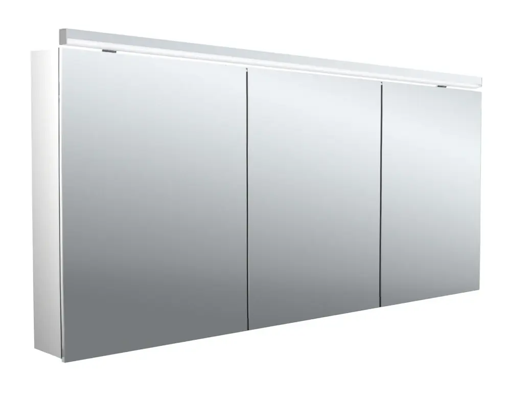 emco puree 2 Classic Armoire de toilette avec éclairage LED avec éclairage à poser, 3 portes, 1600x711x153mm
