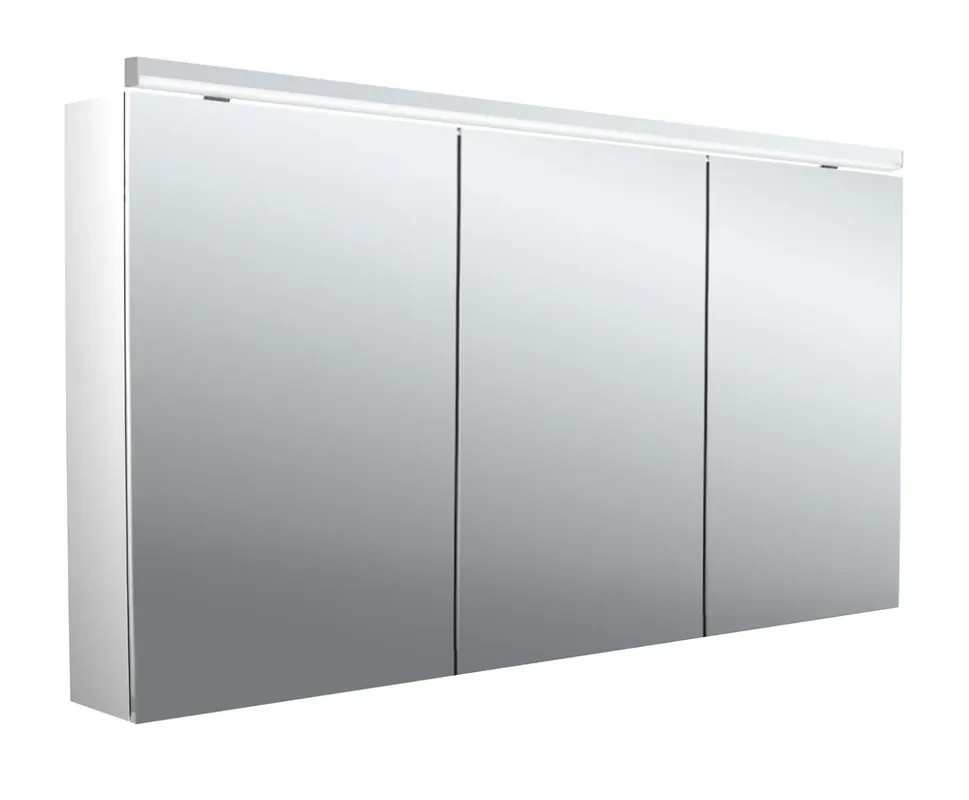 emco puree 2 Classic Armoire de toilette avec éclairage LED avec éclairage à poser, 3 portes, 1400x711x153mm