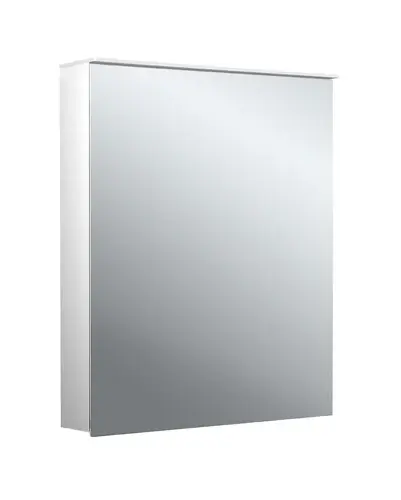 emco flat 2 Armoire de toilette avec éclairage LED avec panneau diffuseur lumineux, 1 porte Butée réversible, 600x711x113mm