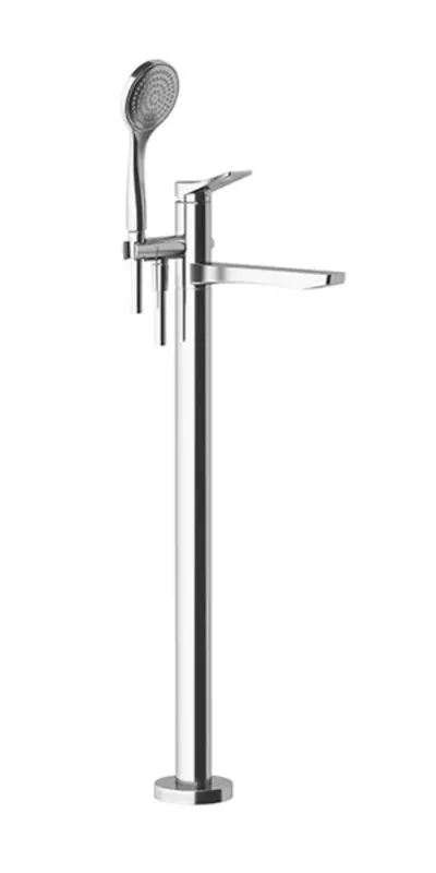 Gessi Rilievo, kit prêt à poser pour mitigeur de baignoire, bec fixe, inverseur automatique