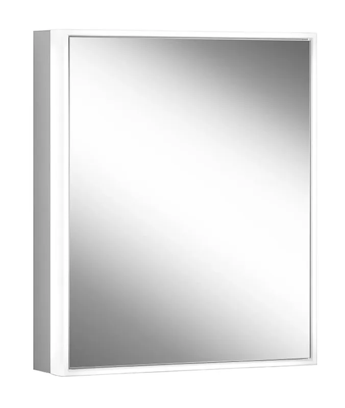 Schneider GLOW classic HCL Armoire de toilette, 1 porte 60cm, charnières à droite, 625x158x731mm, éclairage circulaire, variateur d‘intensité en continu