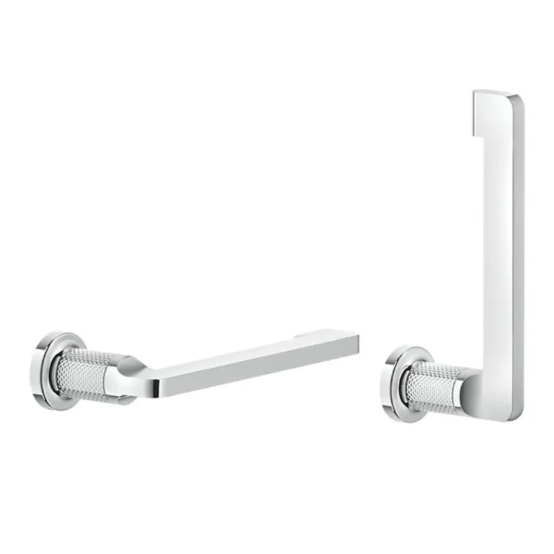 Porte-rouleau de papier toilette ou porte-rouleau de rechange Gessi Inciso pour montage mural, vertical/horizontal